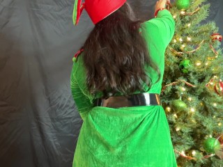 Santa's Little Helper Makes Santa Blow His Load All Over Her Ass And Pussy