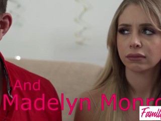 Lacy Lennon &  Madelyn Monroe Race to Get All The Cum This New Years Eve