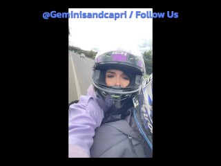 We were traveling by motorcycle and had to stop on the road to fuck.