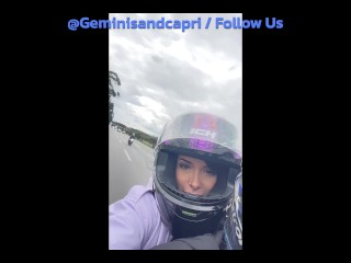 We were traveling by motorcycle and had to stop on the road to fuck.