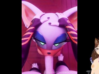 Rouge The Bat from Sonic always has an affinity for huge dicks (Furry animation) - Jazziuu