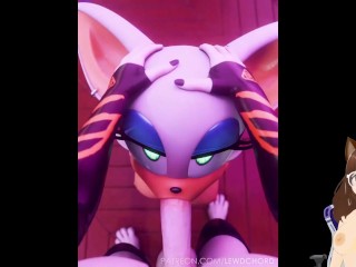 Rouge The Bat from Sonic always has an affinity for huge dicks (Furry animation) - Jazziuu