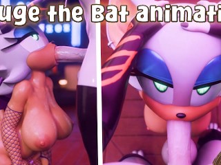 Rouge The Bat from Sonic always has an affinity for huge dicks (Furry animation) - Jazziuu