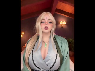 POV TSUNADE RIDING YOUR COCK WHILE SLAPPING YOUR FACE WITH HER GIANT BOOBS