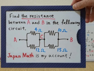 Find the resistance between A and B in the following circuit.720p[JapanMath](lesbian)