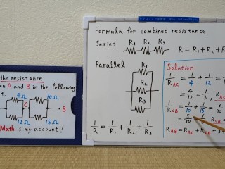 Find the resistance between A and B in the following circuit.720p[JapanMath](lesbian)