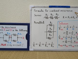 Find the resistance between A and B in the following circuit.720p[JapanMath](lesbian)