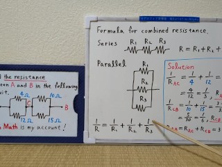 Find the resistance between A and B in the following circuit.720p[JapanMath](lesbian)