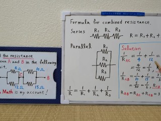 Find the resistance between A and B in the following circuit.720p[JapanMath](lesbian)