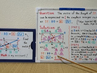 Find the ratio of length of ST to BD in the simplest integer ratio.720p[JapanMath](lesbian)