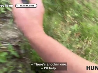 HUNT4K. Red riding hood is good in sucking big cocks and riding them