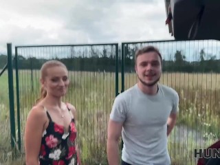 HUNT4K. Red riding hood is good in sucking big cocks and riding them