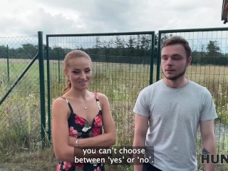 HUNT4K. Red riding hood is good in sucking big cocks and riding them