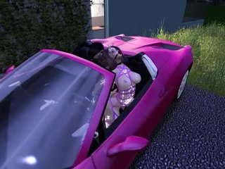 Millionaire fucks me in his pink sports car and I have multiple orgasms