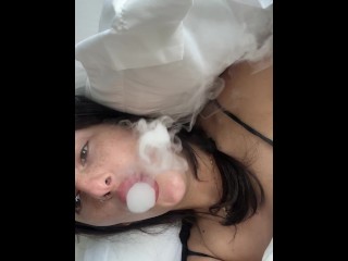 Blowing smoke