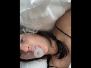 Blowing smoke