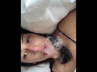 Blowing smoke