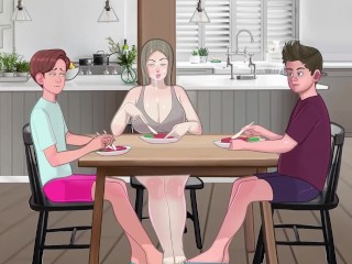 My Best Friend's Mom Suck My Dick in Under the kitchen Table . Sex Note Mr. White All Sex Animation