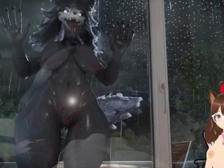 Werewolf comes to eat my cock with her huge tongue, she impregnates me (Furry animation) - Jazziuu