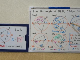 Find the angle of BED.[JapanMath](lesbian) 720p