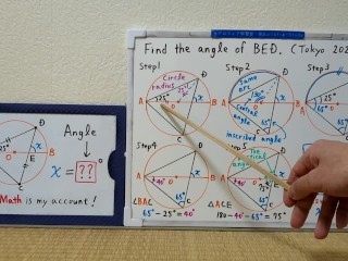 Find the angle of BED.[JapanMath](lesbian) 720p