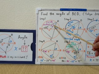 Find the angle of BED.[JapanMath](lesbian) 720p