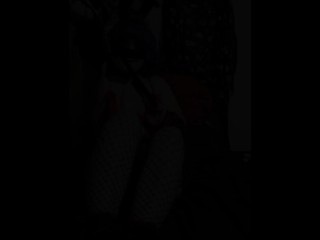 BDSM solo gil try on new toys