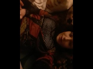 Hung daddy fucks hot crossdresser til cumshot