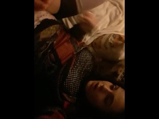 Hung daddy fucks hot crossdresser til cumshot