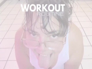 Teaser: My New Trainer Knows How to Push Me Sweaty and Sexy Workout Gets Hot and Intense!