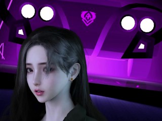 3D cute Asian stripper stripe for you