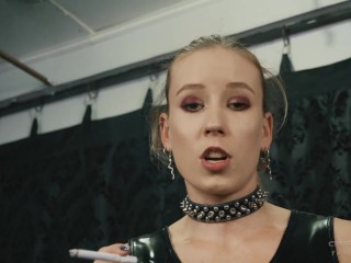 Mistress Anette - Minnie Manga - POV - Foot fetish - Spitting - Latex - You will Clean it off