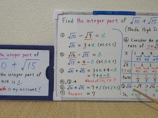 Find the integer part of sqrt10+sqrt15.[JapanMath](lesbian)