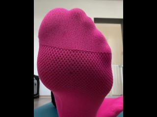 enjoying my sweaty soles after the gym (full video)