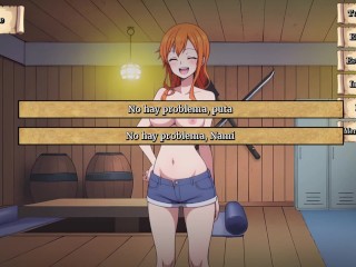 NAMI MUESTRA SUS HERMOSAS TETAS Y VEMOS ALGUNAS BRAGAS | Naugty Pirates - Cap 6