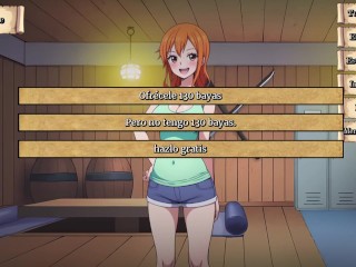 NAMI MUESTRA SUS HERMOSAS TETAS Y VEMOS ALGUNAS BRAGAS | Naugty Pirates - Cap 6