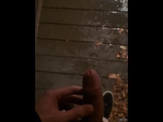 Late night pee outside