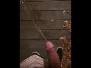 Late night pee outside
