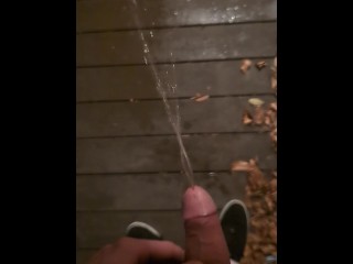 Late night pee outside