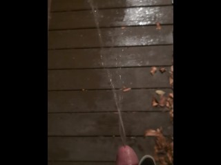 Late night pee outside
