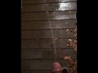 Late night pee outside