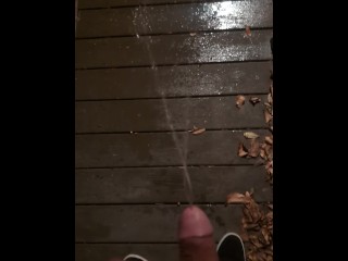 Late night pee outside