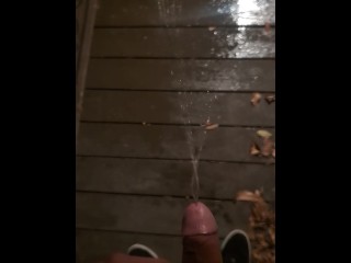 Late night pee outside