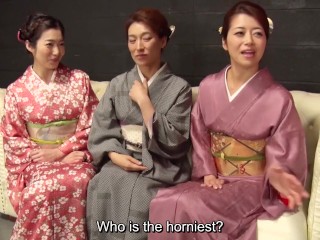 Japanese traditional kimono orgy with Maki Hojo and friends