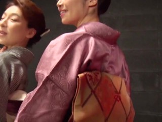 Japanese traditional kimono orgy with Maki Hojo and friends