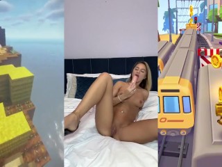 Subway surfers (minecraft) solo masturabation