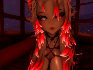 Elf catgirl wants your cum for Christmas ♥️ - POV - Face Tracking