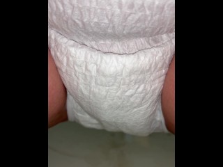 Flooded my diaper with hot piss