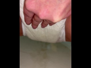 Flooded my diaper with hot piss