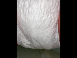 Flooded my diaper with hot piss